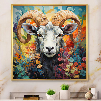 Colourful Sheep Chromatic Harmony - Animals Canvas Prints