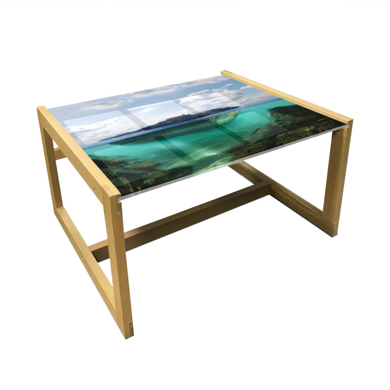 Jamyra Trestle Coffee Table, 40cm H x 74cm W x 62cm D