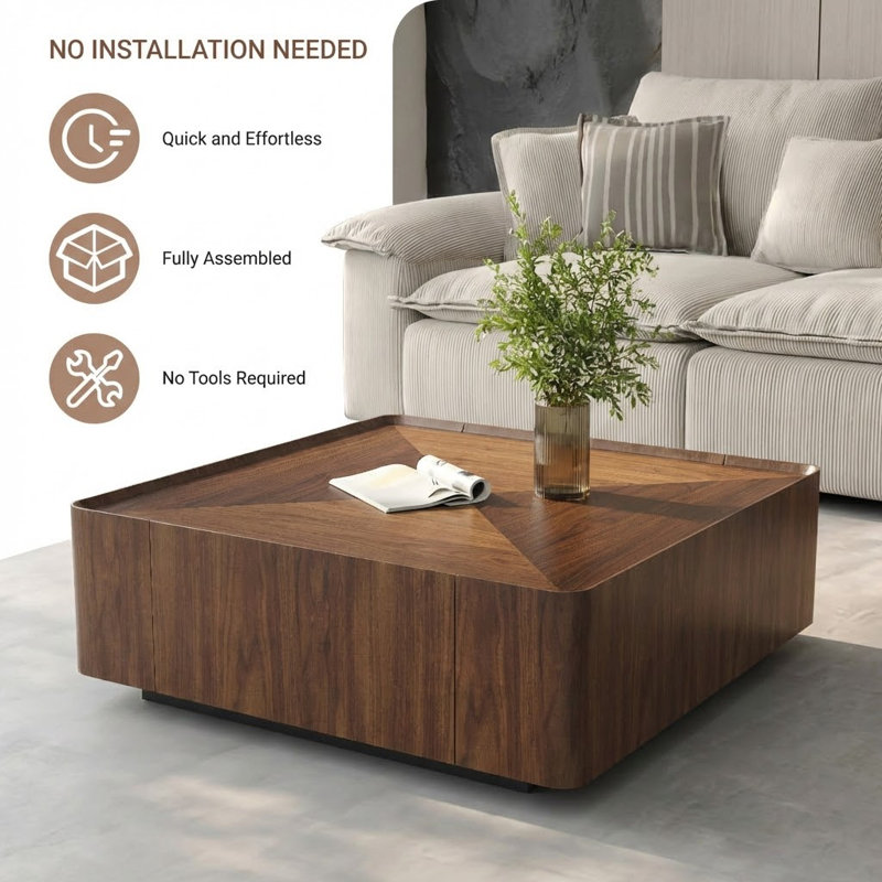 Coffee Table With 2 Drawers