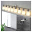 52'' Modern 8-Light Vanity Wall Sconce, Brushed Nickel Bathroom Lighting Fixture with Frosted Glass Shades for Bathroom Mirror, Hallway, Bedroom - Dimmable Vanity Light Fixture