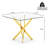 Square with Stainless Steel Base Dining Table-333366489