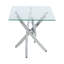 Shapiro Glass Top Cross Legs End Table
