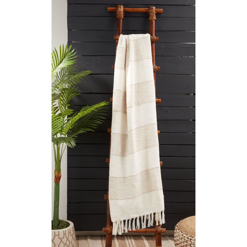 Jeté en coton Anden, Naturel