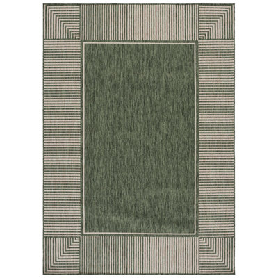 Beach House Power Loom Polypropylene Plastic; Polyester Striped Indoor / Outdoor Rug