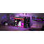 Lit mezzanine Gaming avec bureau et rangement, lumières DEL, lit simple