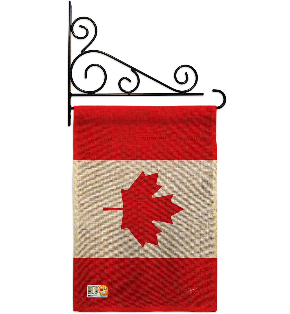 Double Sided 18.5'' H x 13'' W Burlap Garden Flag Breeze Decor