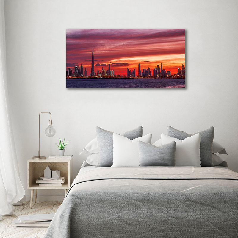 Sunset Dubai - No Frame Print on Canvas