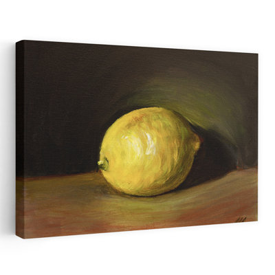 Bright Lemon Still Life Bold Classic Rustic Fruit Wall Art Print
