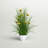 Artificial Potted Yellow Cosmos and Green Grass.-1560106796