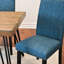 5 tables et chaises de salle à manger, conception en épingle à cheveux, bois d'ingénierie, salle à manger chic avec chaises rustiques et sièges spacieux