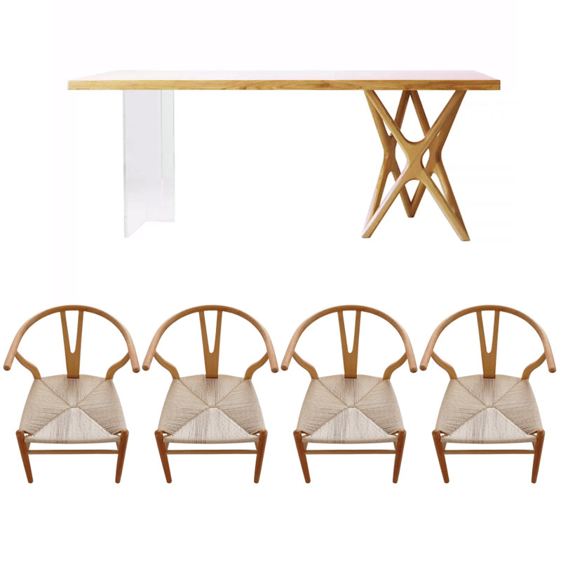 Ensemble de salle à manger rectangulaire, H 29,52 po x L 62,99 po x l 31,49 po