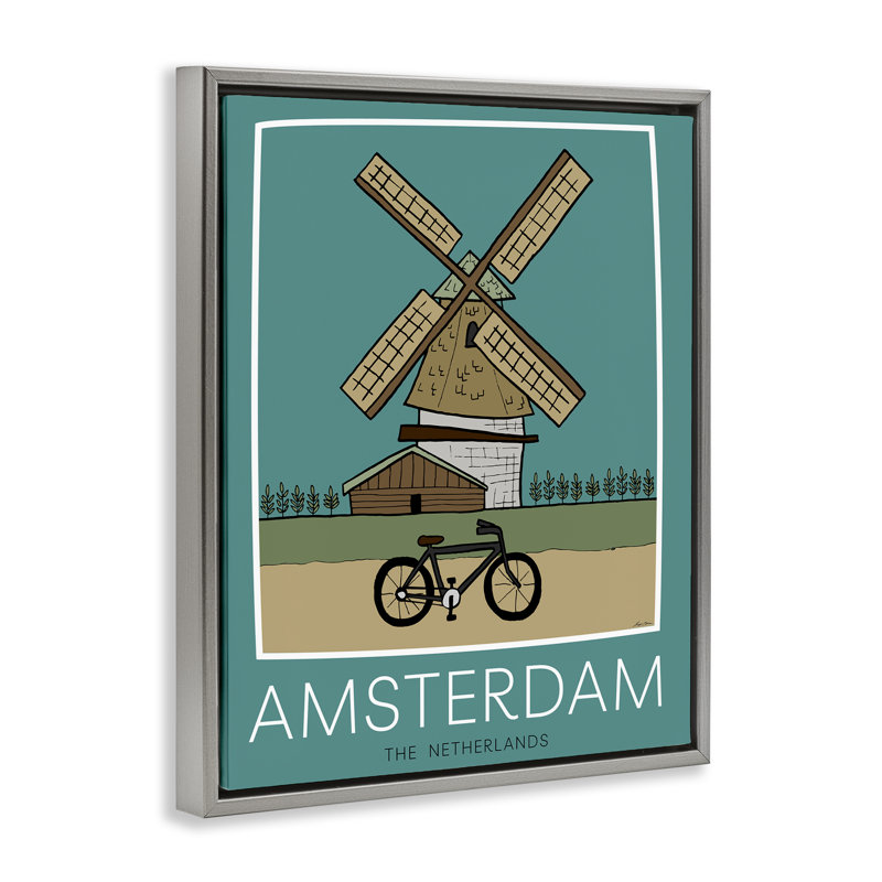 Cadre flottant Amsterdam Amsterdam, H 31 po x l 25 po, Cadre flottant gris lustré