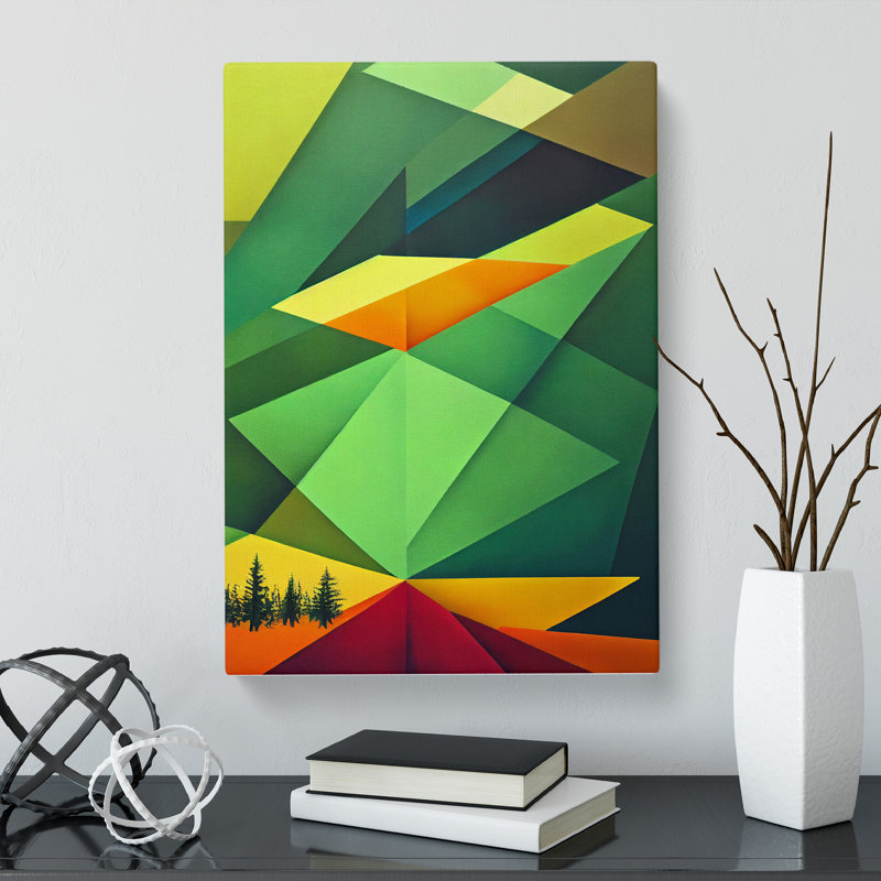 Forest Block Colour - Wrapped Canvas, 76cm H x 50cm W x 3cm D