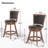 Swivel Upholstered Counter Stool with Solid Wood Frame-820862594-814318230