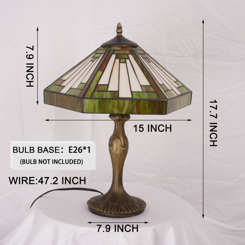 17.7"h Tiffany Stained Glass Table Lamp