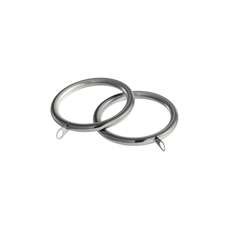 Leamore 5.7cm Curtain Rings, Chrome