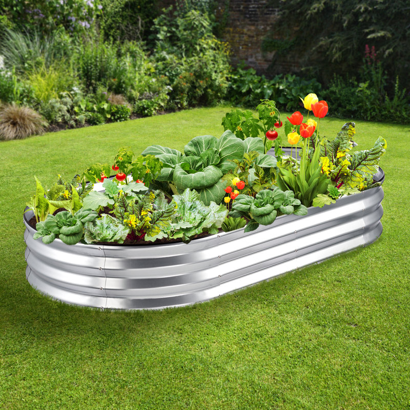 Carlianne Metal Raised Garden Bed