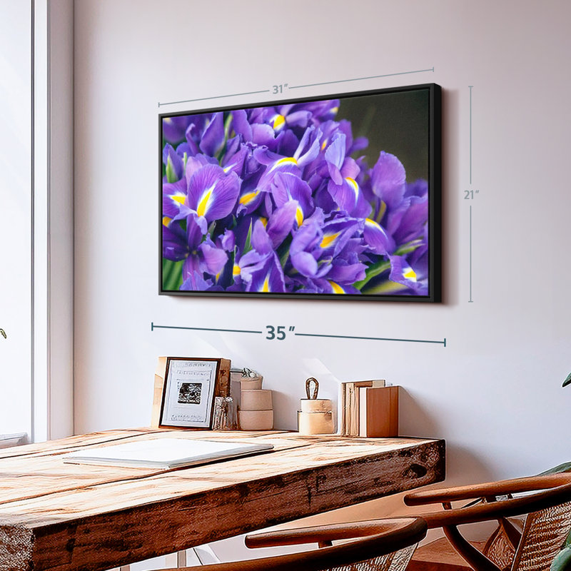 Violet Irises Canvas Print, 21" H x 31" W