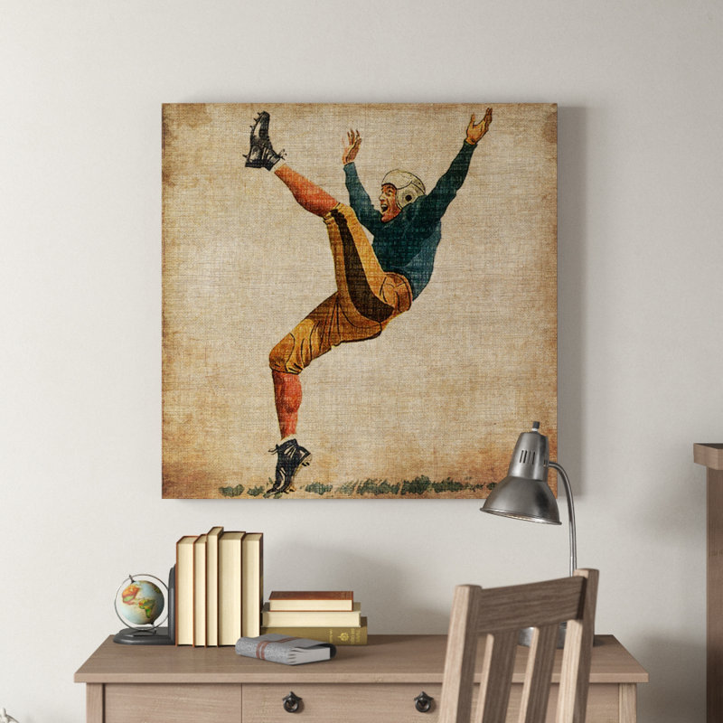 « rétro sports v », impression sur toile, H 12 po x l 12 po x P 0,75 po, Toile tendue
