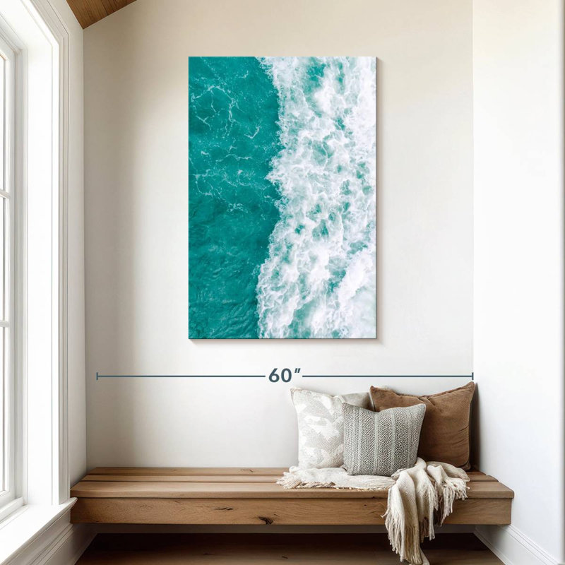 Gillard Summer Tide - vague turquoise, H 45 po x l 30 po