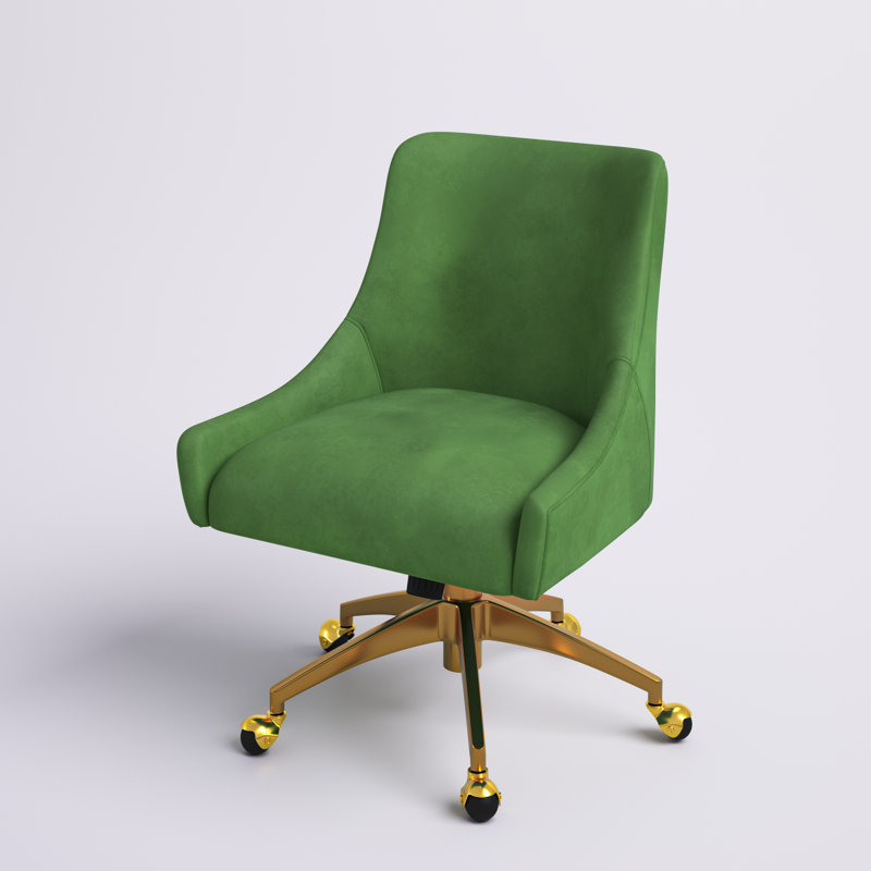 Crete Velvet Task Chair, Green