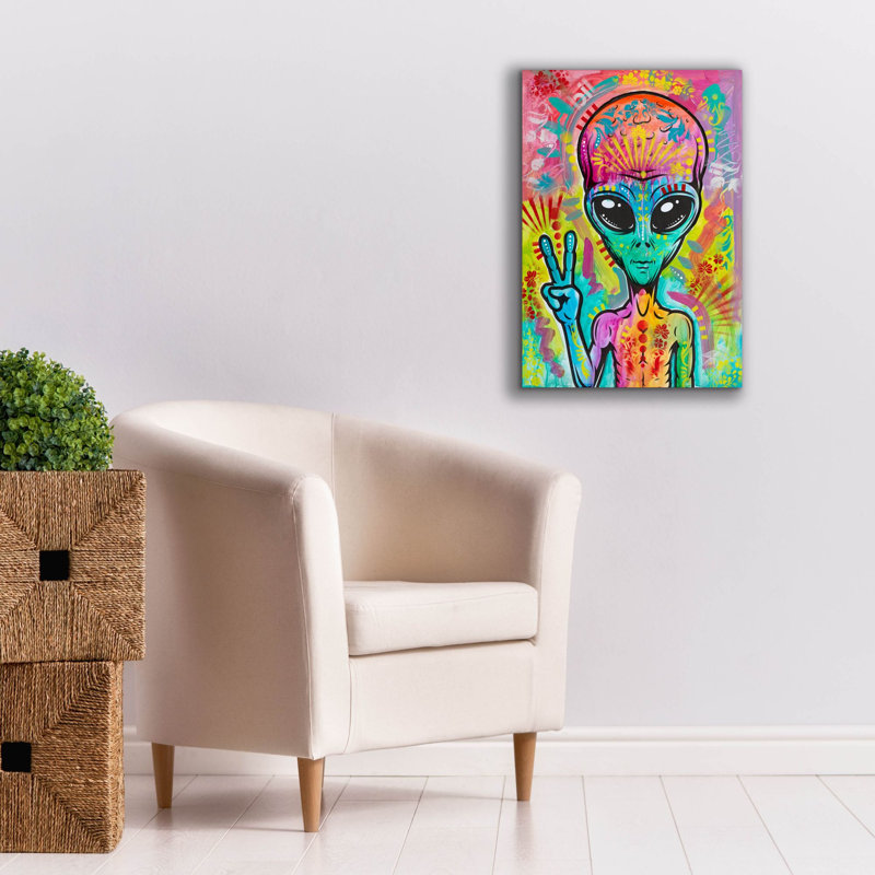 " Alien Peace Fingers " Print, 26" H x 18" W x 0.75" D