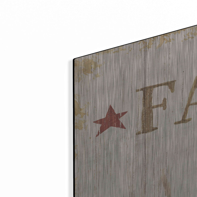 «Gracie Oaks« Farm Patchwork xvi »par Danhui Nai, art mural en métal, H 12 po x l 36 po