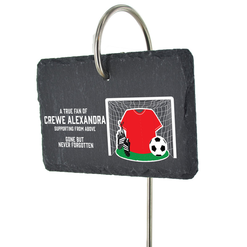Braegyn Crewe Alexandra Fan Football Slate Grave Marker Memorial Plaque