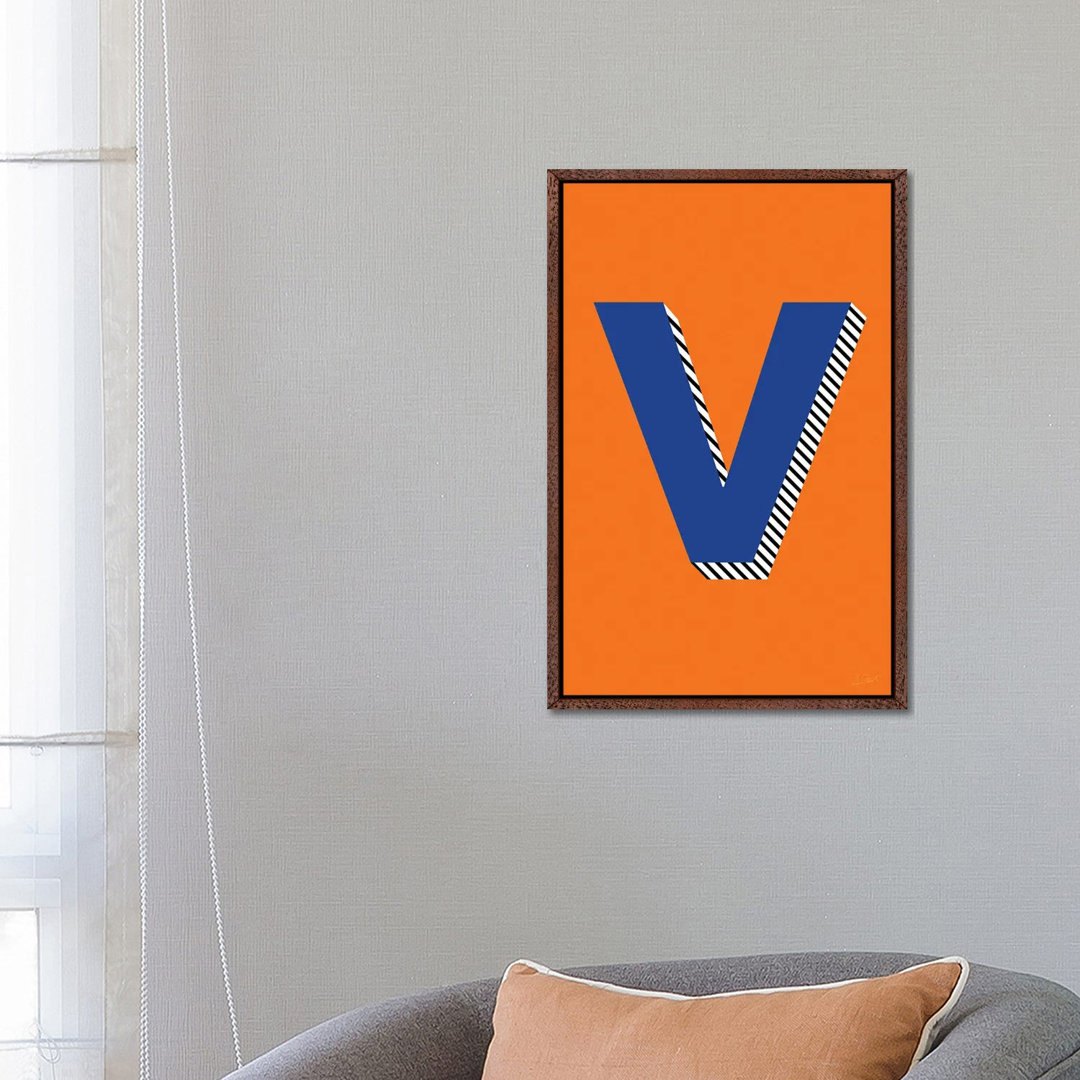 Letter V von Eleanor Stuart - Galerie-verpackte Leinwand Giclée auf Leinwand