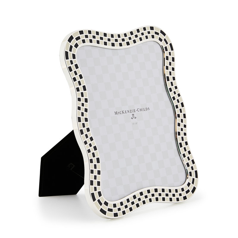 Wavy Check Silver Plated Frame, 1, 8" W x 10" H