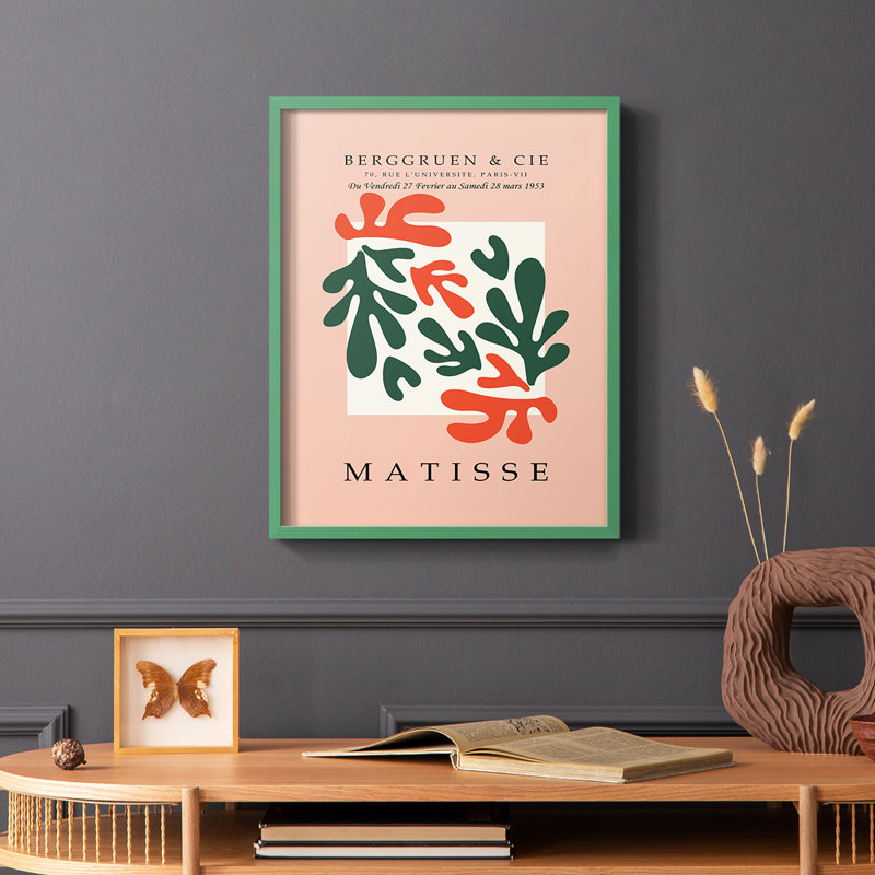 Impression encadrée Matisse Cccxxx - Bois massif, Vert, H 10 po x l 8 po