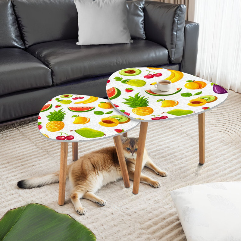 Ensemble de 2 tables basses gigognes Triangle