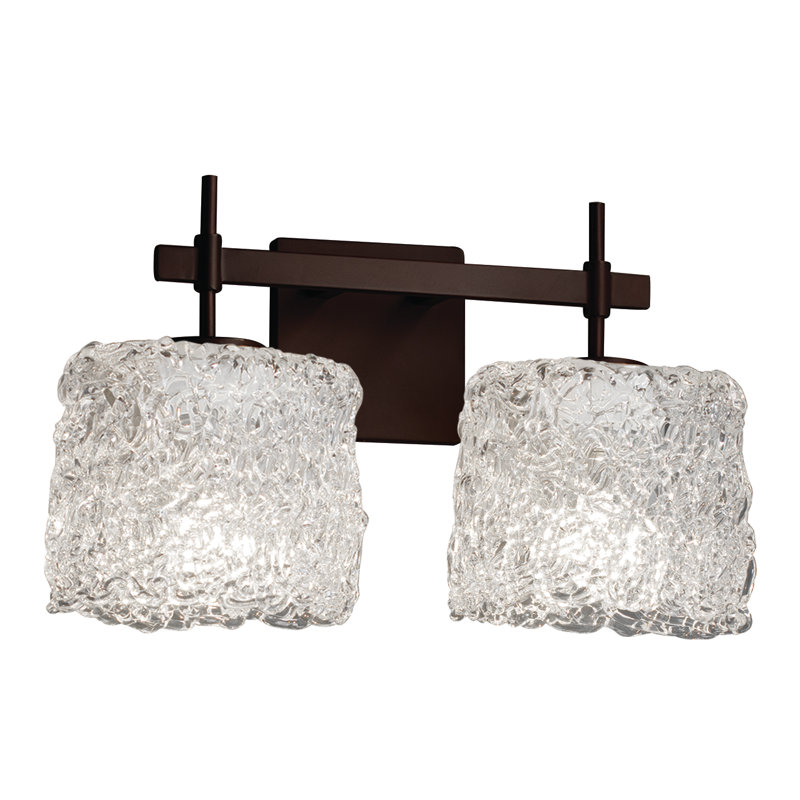 Éclairage pour salle de bain 2 lumières Leyna, Nickel brossé