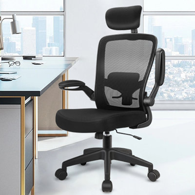 Fauteuil ergonomique avec appui-tête et coussin lombaire