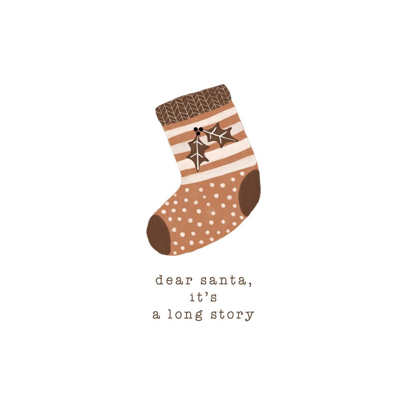 Dear Santa It's A Long Story - Wrapped Canvas Print, 20.32 cm H x 30.48 cm W