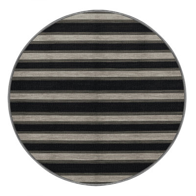 Tapis rayé gris clair 