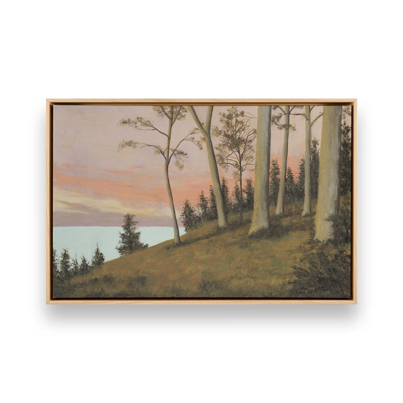 Impression sur toile, "Télécommande Lakeshore I" par Michael Willett, Tanné, «Floater», reproduction encadrée sans passe-par