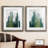 Aruba Cacti I - Matted and Framed Under Acrylic Glass, Set of 2, Large Living Room Wall Art