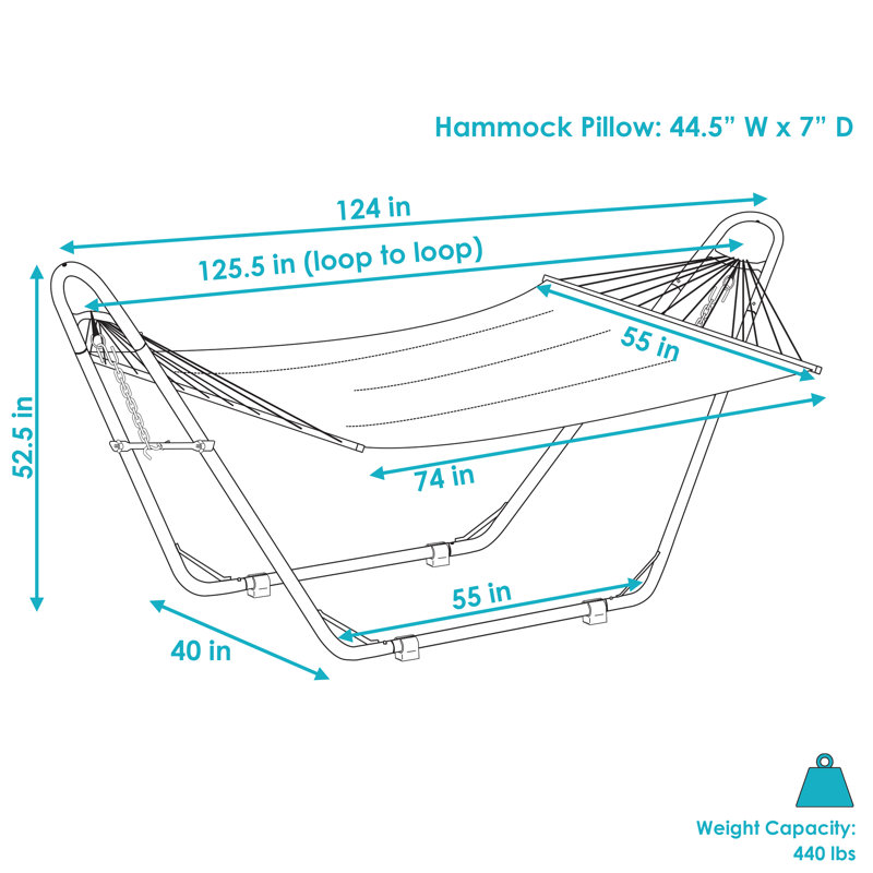 Hamac 2 pièces Harrington, Gris