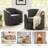 Fawwaz 30.91'' Wide Barrel Chair with Metal Swivel Base (Set of 2)-73880698