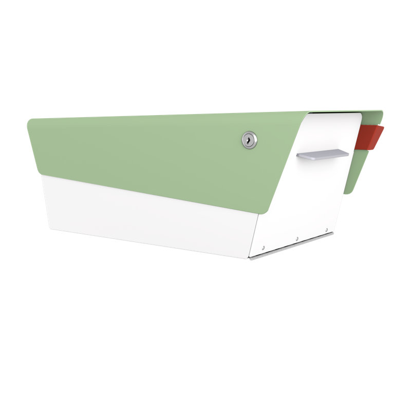 Boîte aux lettres moderne, Blanc/vert