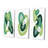 Minimalistic Abstract Shapes In Retro Gradients XI - Mid-Century Modern Art Set Of 3 Pieces-2045256574