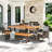 Lebo 6 - Person Acacia Wicker Patio Dining Set with Rectangular Table-1005820999