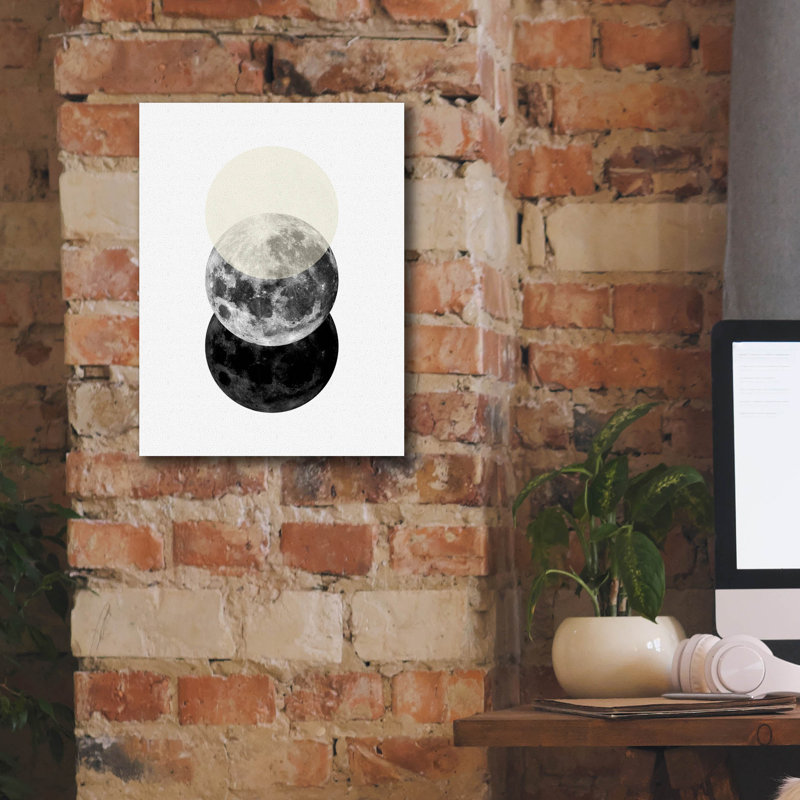 «Black Beige No. 3» par Brandon Wong, art mural sur toile, H 16 po x l 12 po x P 0,75 po