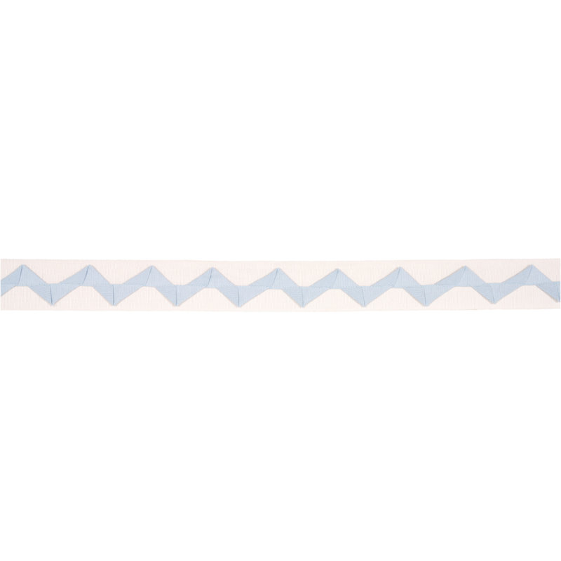 Schumacher x Mary McDonald Lazare Applique Tape, Sky/Ivory