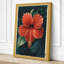 Hibiscus in Deep Teal Botanical - Wrapped Canvas-199484173-199484182