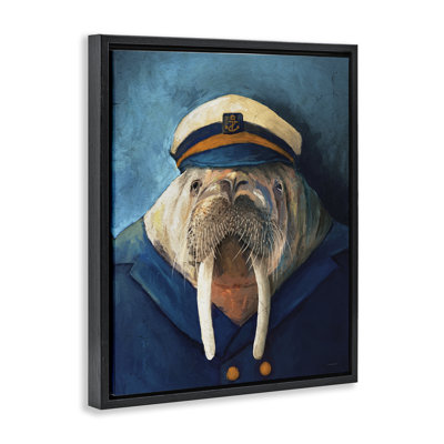 Sailor Captain Walrus Floating Frame, design by Kamdon Kreations