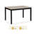 Scotland 48" Rectangular (Black with Natural) Dining Table