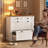 4 Drawers File Cabinet, 33" Farmhouse Filing Cabinets For Home Office-271445845
