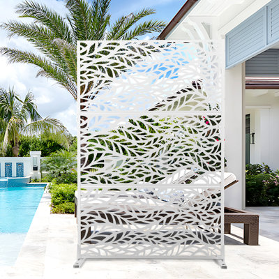 72" H Outdoor Privacy Screen, Freestanding Decorative Privacy Panels for Balcony, Yard & Garden by UFURYRIDE